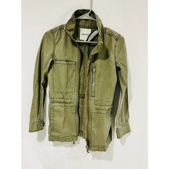 Madewell Fleet Bomber Field Green Jacket Coat Size XXS - Picture 2 of 4